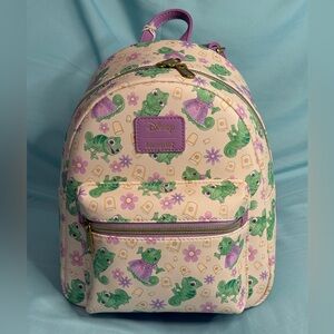 Loungefly x Disney Tangled Pascal Poses All Over Print (Even In Dress) Backpack